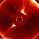 Latest LASCO C2 image of the Sun