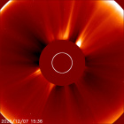 Latest LASCO C2 image of the Sun