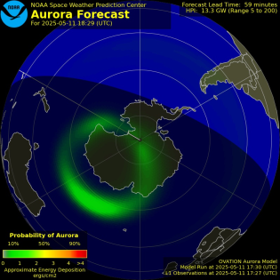 Current Southern hemispheric power input map