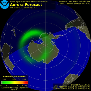 Current Southern hemispheric power input map