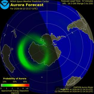 Current Southern hemispheric power input map