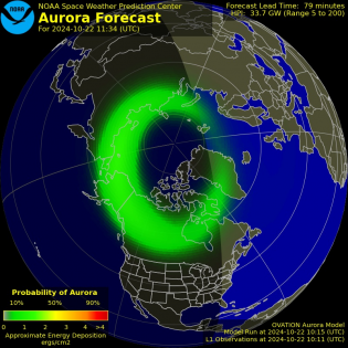 Current Northern hemispheric power input map