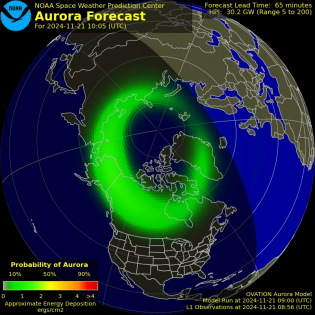 Current Northern hemispheric power input map