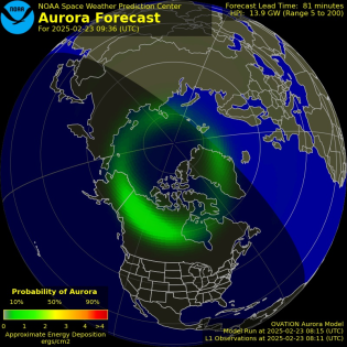 Current Northern hemispheric power input map