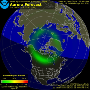 Current Northern hemispheric power input map