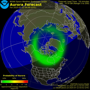 Current Northern hemispheric power input map