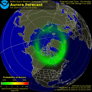 Current Northern hemispheric power input map