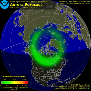 Current Northern hemispheric power input map