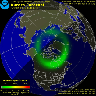 Current Northern hemispheric power input map
