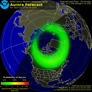 Current Northern hemispheric power input map