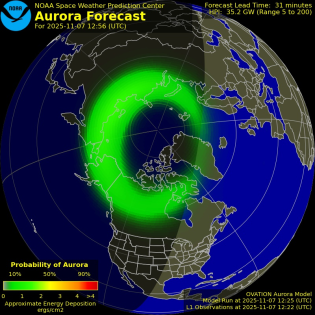 Current Northern hemispheric power input map