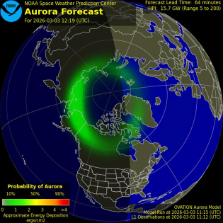 Current Northern hemispheric power input map