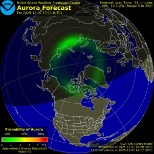 Current Northern hemispheric power input map
