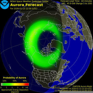 Current Northern hemispheric power input map