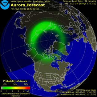 Current Northern hemispheric power input map