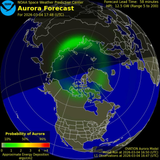 Current Northern hemispheric power input map