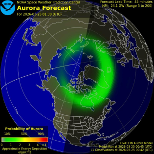 Current Northern hemispheric power input map