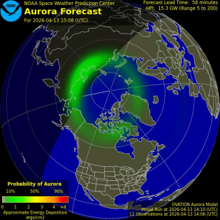 Current Northern hemispheric power input map