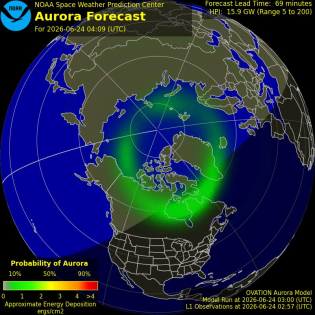 Current Northern hemispheric power input map
