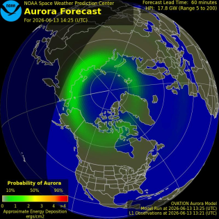 Current Northern hemispheric power input map