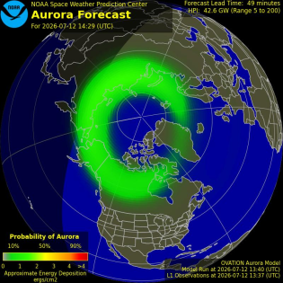 Current Northern hemispheric power input map