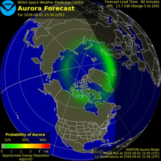 Current Northern hemispheric power input map