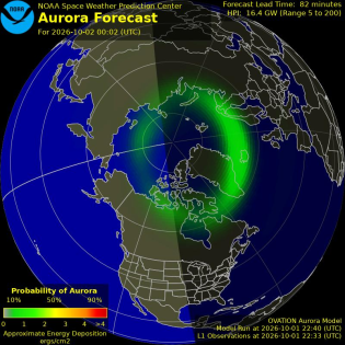 Current Northern hemispheric power input map